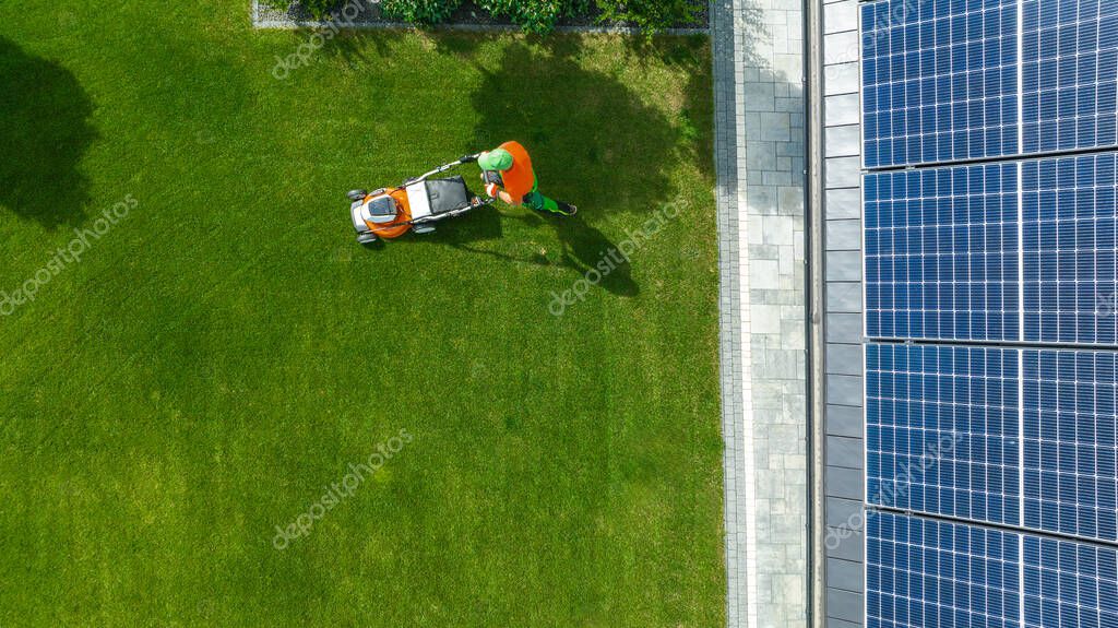 Eco-conscious artificial turf lawn with lush green appearance