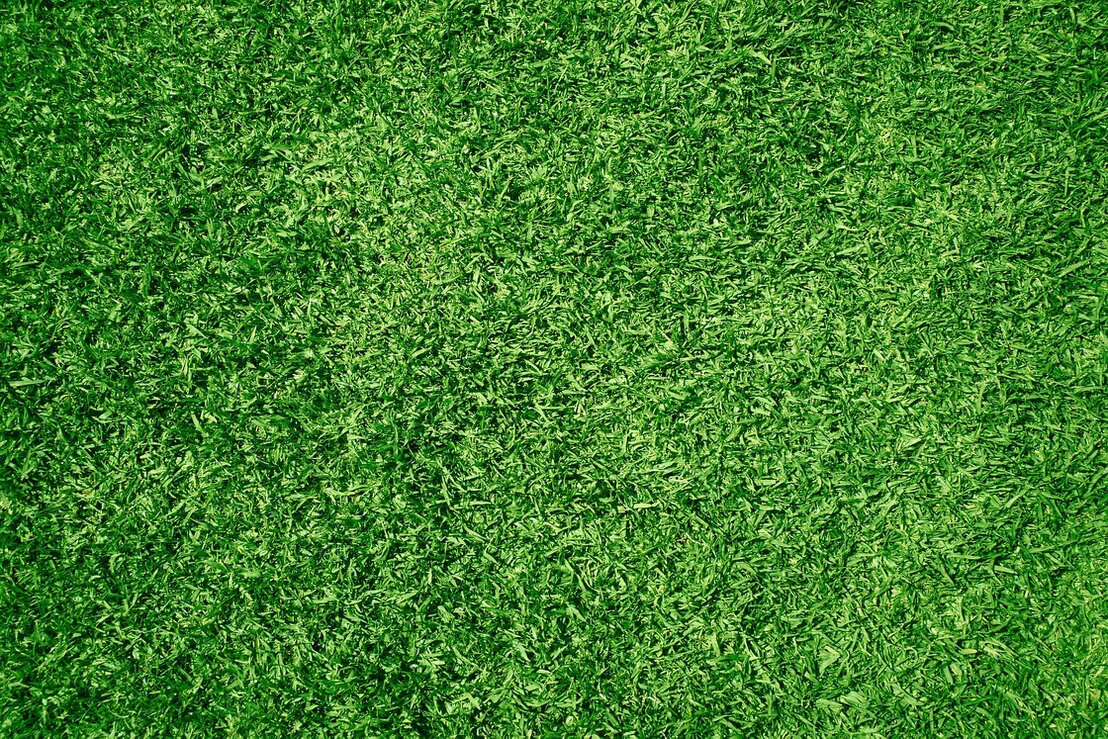 Collage of artificial turf front and back yards